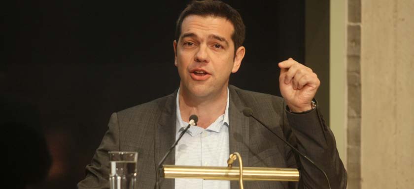 Ο Πρόεδρος της ΚΟ του ΣΥΡΙΖΑ  Αλέξης Τσίπρας κατά την διάρκεια της ομιλίας του σε ανοιχτή εκδήλωση που διοργάνωσε ο ΣΥΡΙΖΑ Θεσσαλονίκης με θέμα: «Η Αριστερά απέναντι στην επίθεση που δέχεται η Ανώτατη Εκπαίδευση» Δημαρχιακό Μέγαρο Θεσσαλονίκης. Τετάρτη 27 Φεβρουαρίου 2013 ΑΠΕ ΜΠΕ/PIXEL