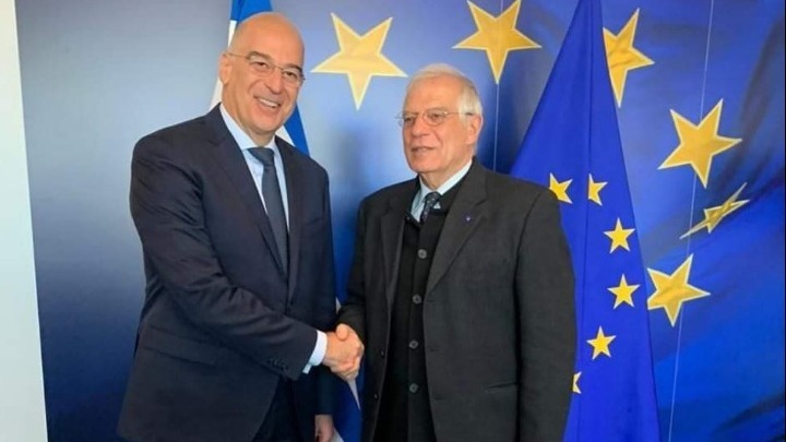 FM Dendias meets with EU High Representative for Foreign Affairs Borrell - ΑΠΕ-ΜΠΕ