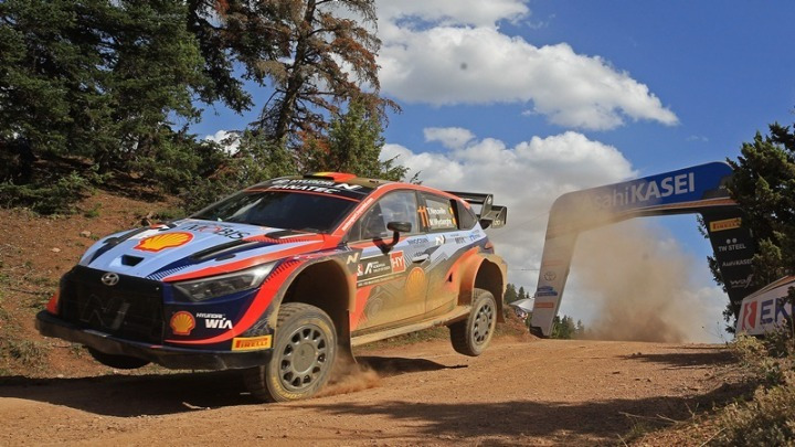 Hyundai driver Thierry Neuville finishes first in EKO Acropolis Rally 2022