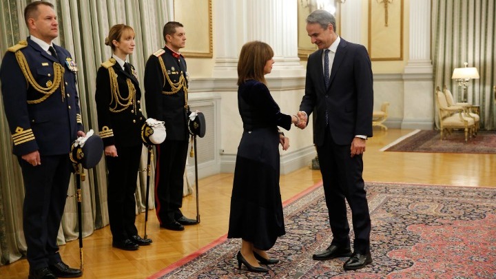 Ευχές για το νέο έτος δέχτηκε η ΠτΔ από την ηγεσία του τόπου Ευχές για το νέο έτος δέχτηκε η ΠτΔ από την ηγεσία του τόπου