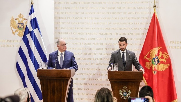 Greek President Tassoulas meets with Montenegro counterpart Milatović